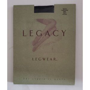 Legacy High Cut Tummy Control Black Pantyhose Size C USA